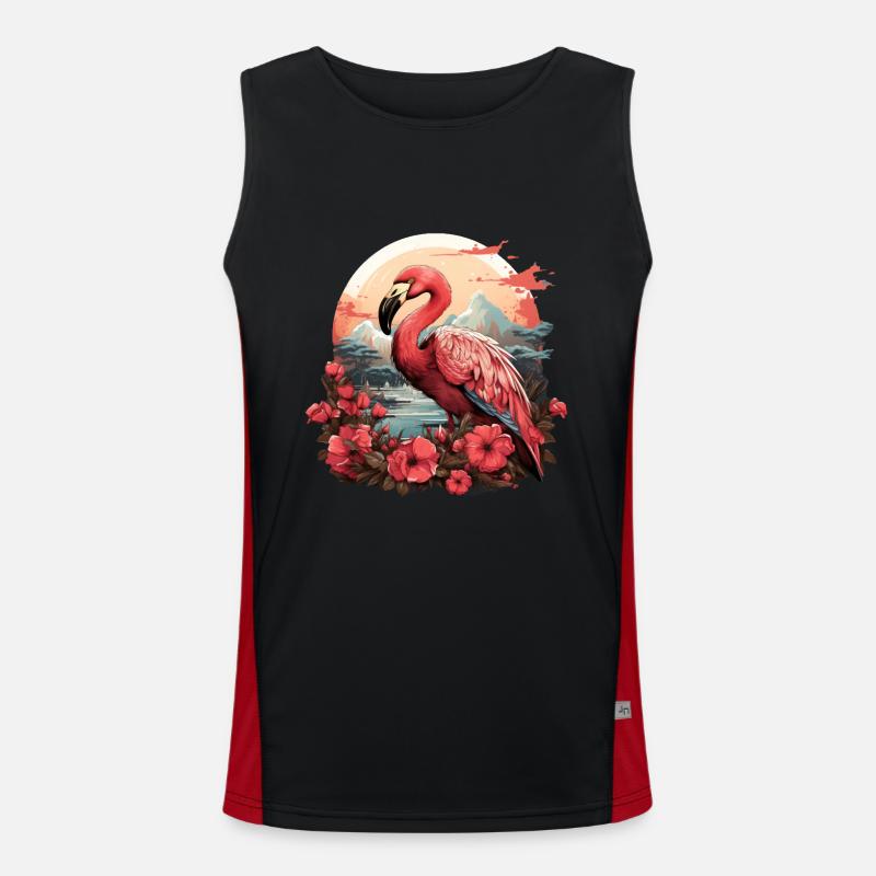 Flamingo Funktionelles Kontrast-Tank Top für Männer 