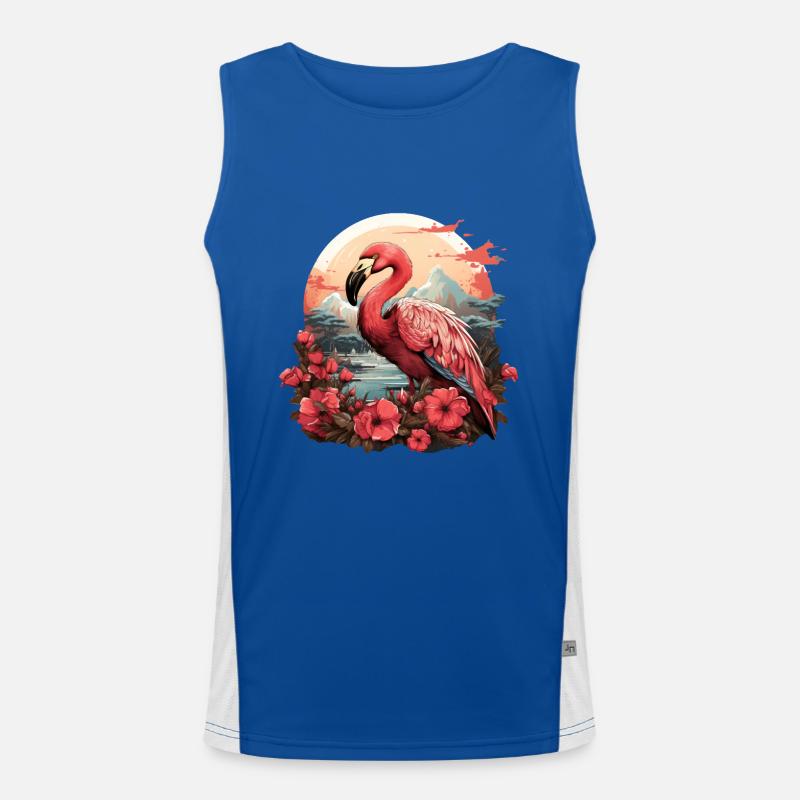 Flamingo Funktionelles Kontrast-Tank Top für Männer 