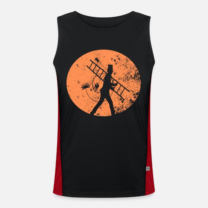Schornsteinfeger Retro Vintage Funktionelles Kontrast-Tank Top für Männer 