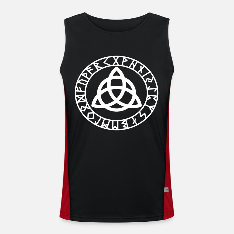 Wikinger Symbol Kelten Funktionelles Kontrast-Tank Top für Männer 