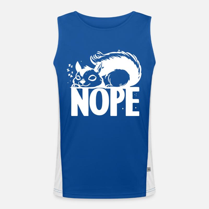 Nope Squirrel Loafer Gift Ideas Men's Functional Contrast Tank Top 