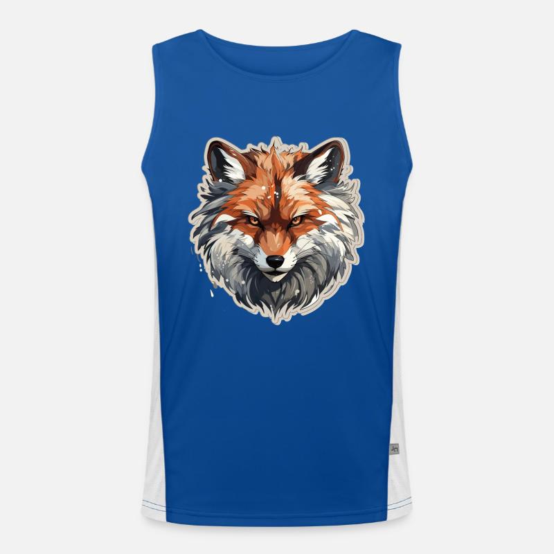 Fuchs - Illustration Funktionelles Kontrast-Tank Top für Männer 