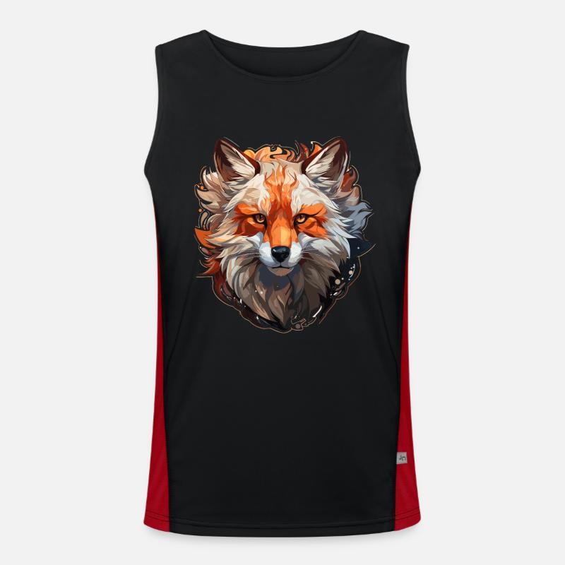 Fuchs - Illustration Funktionelles Kontrast-Tank Top für Männer 