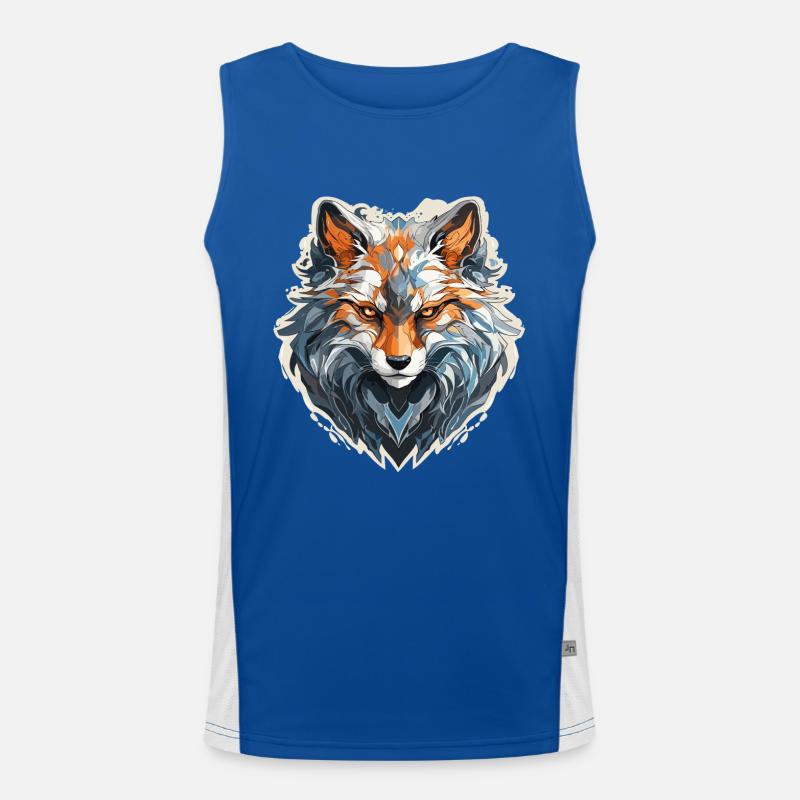 Fuchs - Illustration Funktionelles Kontrast-Tank Top für Männer 
