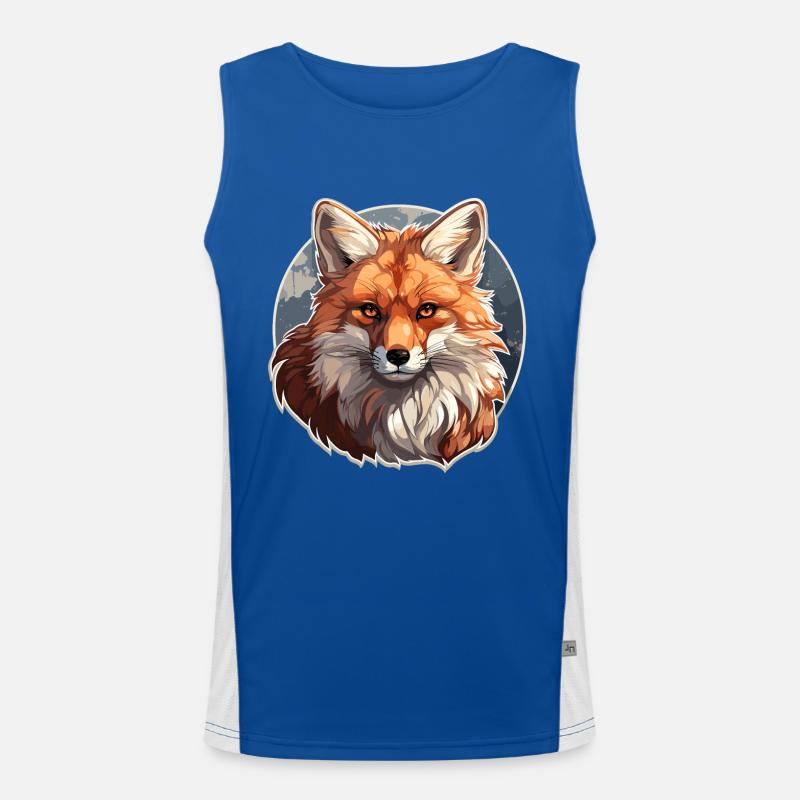 Fuchs - Illustration Funktionelles Kontrast-Tank Top für Männer 