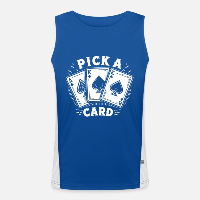 Pick a Card - Magisches Geschenk für Zauberer Funktionelles Kontrast-Tank Top für Männer 