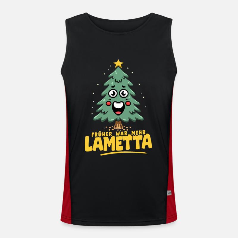 Früher war mehr Lametta Funktionelles Kontrast-Tank Top für Männer 