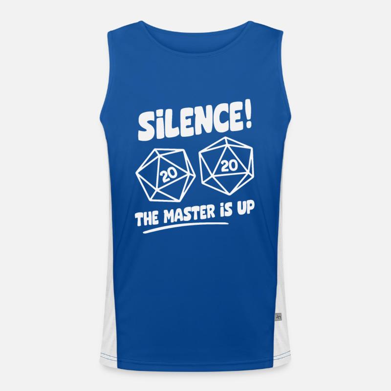 Silence! Le Master Is Up D20 Cube Débardeur respirant contrasté Homme 