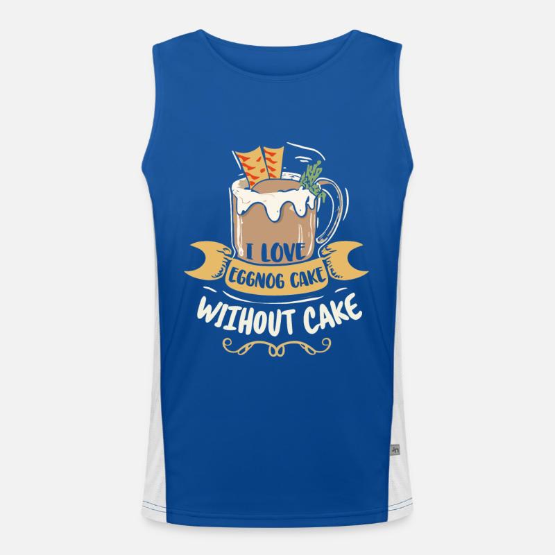 I Love Eggnoc Cake Without Cake Men's Functional Contrast Tank Top 