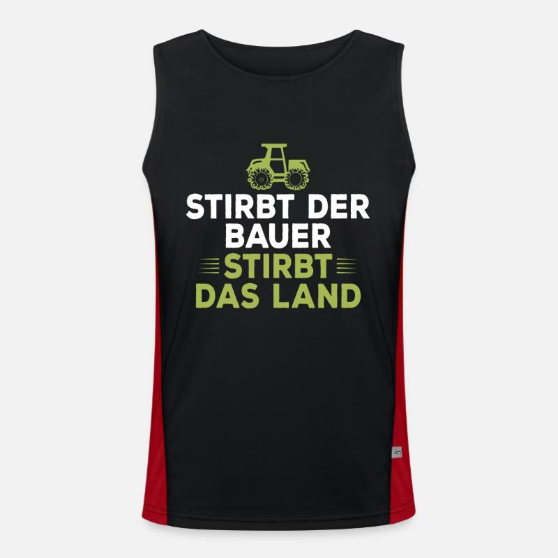 Stirbt der Bauer Stirbt das Land Funktionelles Kontrast-Tank Top für Männer 