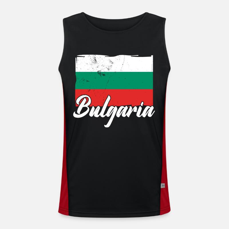 Bulgarie Drapeau bulgare Sofia Fêtes des Balkans Débardeur respirant contrasté Homme 