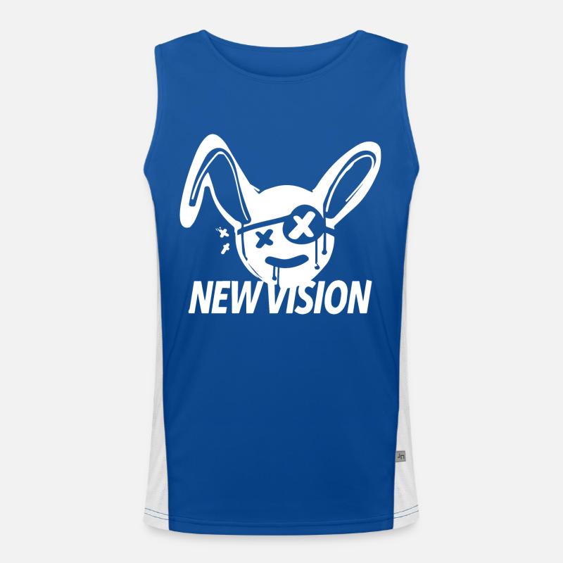 rabbit, new vision, sprüche Funktionelles Kontrast-Tank Top für Männer 