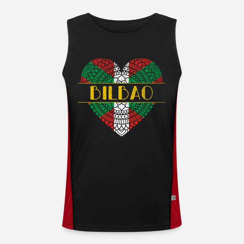 Baskenland Spanien Euzkado Euskal Herria Basco Funktionelles Kontrast-Tank Top für Männer 
