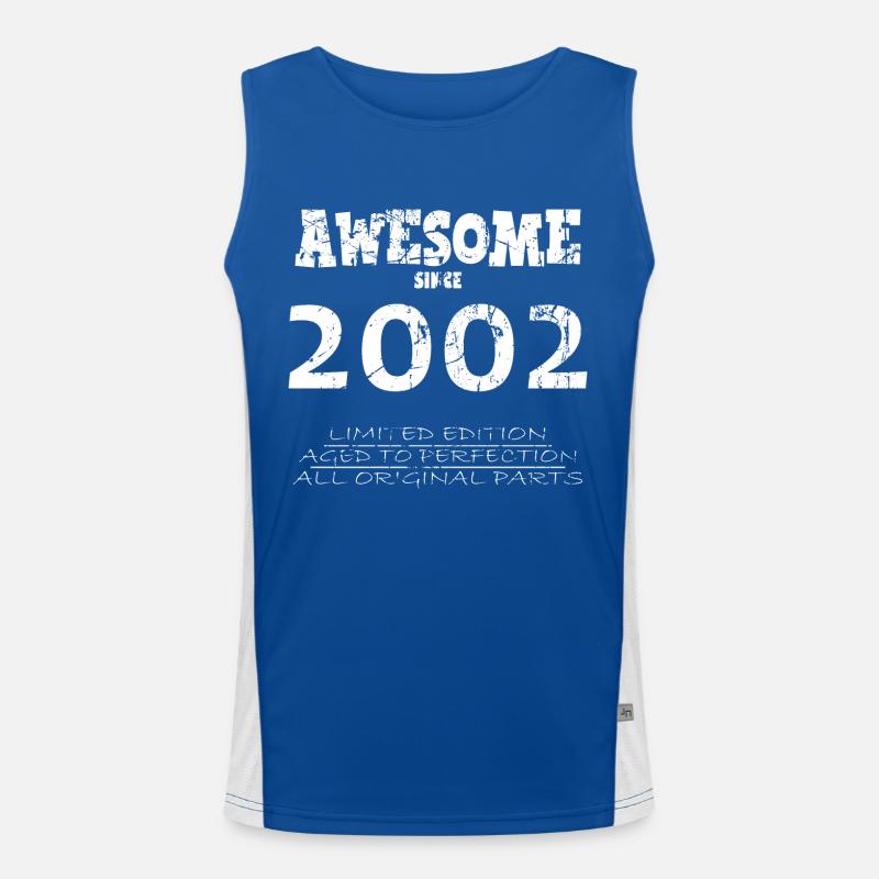 2002 - Legendäres 22-jähriges Jubiläum Funktionelles Kontrast-Tank Top für Männer 