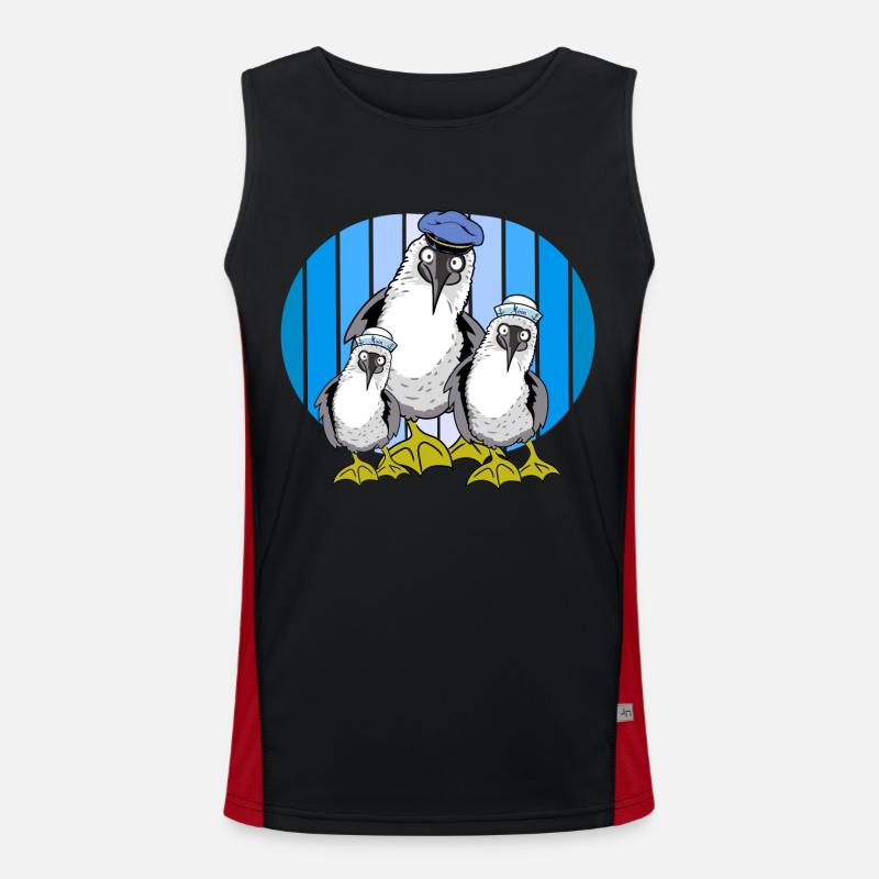 Seabirds, Sailors, Seagulls, Seagull, Maritime Men's Functional Contrast Tank Top 