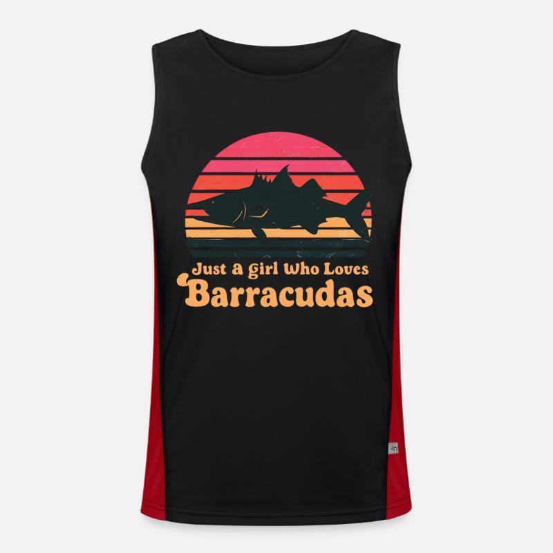 Cadeau pour Barracuda Fish Lover Débardeur respirant contrasté Homme 