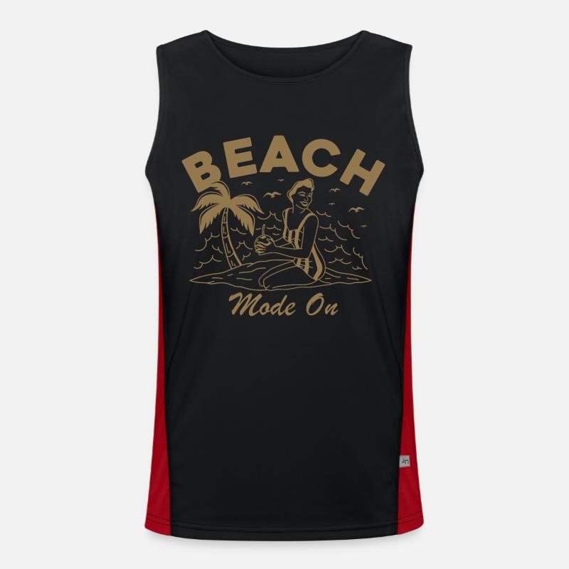 Beach Mode On Funktionelles Kontrast-Tank Top für Männer 