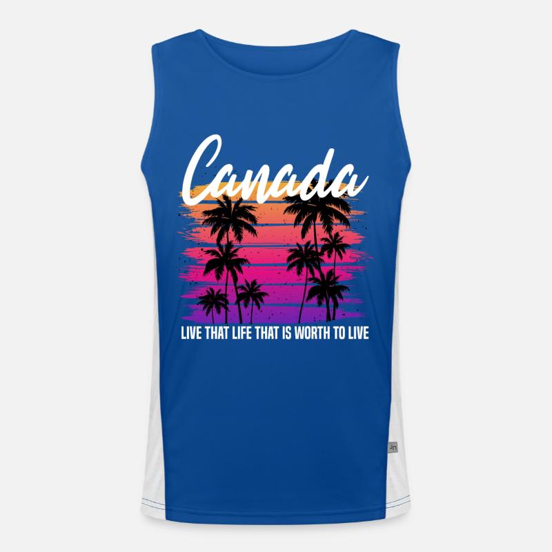 canada retro Funktionelles Kontrast-Tank Top für Männer 