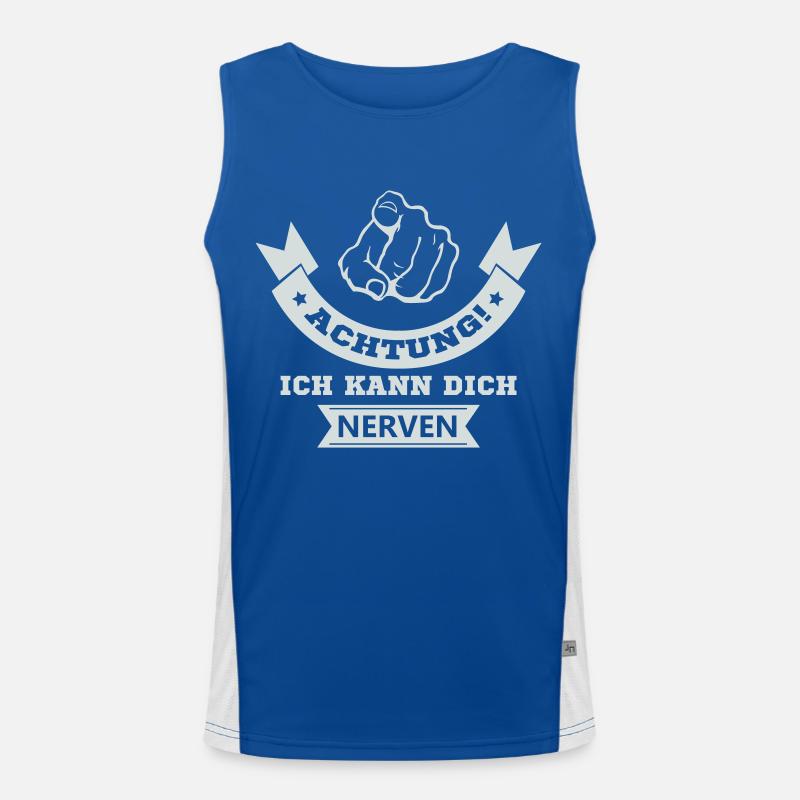 ich kann dich nerven Funktionelles Kontrast-Tank Top für Männer 