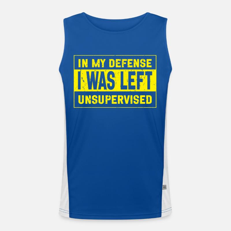 I was left unsupervised Men's Functional Contrast Tank Top 