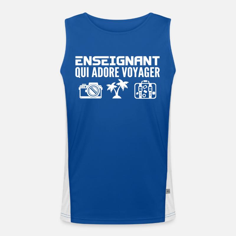 Reisende & Lehrer: Leidenschaft & Entdeckung Funktionelles Kontrast-Tank Top für Männer 