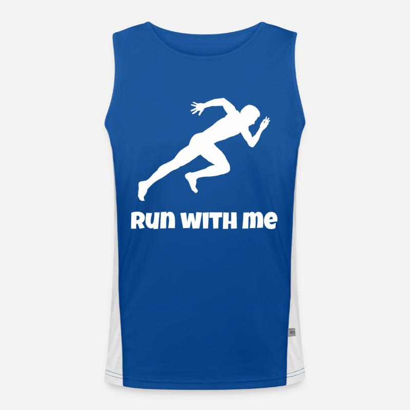 Run with me. Men's Functional Contrast Tank Top 