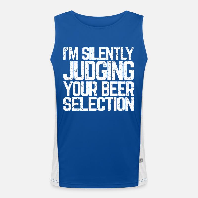 Silently Judging Beer Selection St. Patrick's Day Men's Functional Contrast Tank Top 