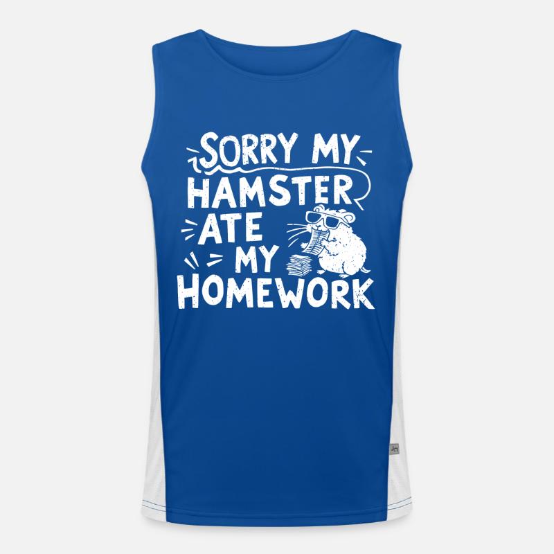 Drôle de dicton pour les fans de hamsters Débardeur respirant contrasté Homme 