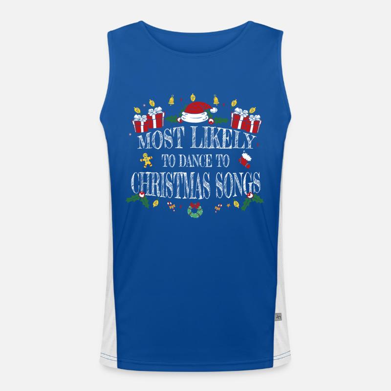 Les plus susceptibles de danser sur des chansons de Noël Débardeur respirant contrasté Homme 