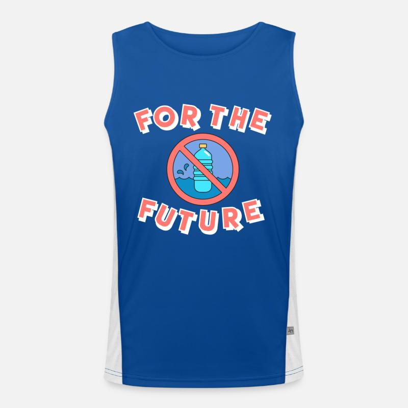 Nature Conservation Plastic Climate Change Men's Functional Contrast Tank Top 