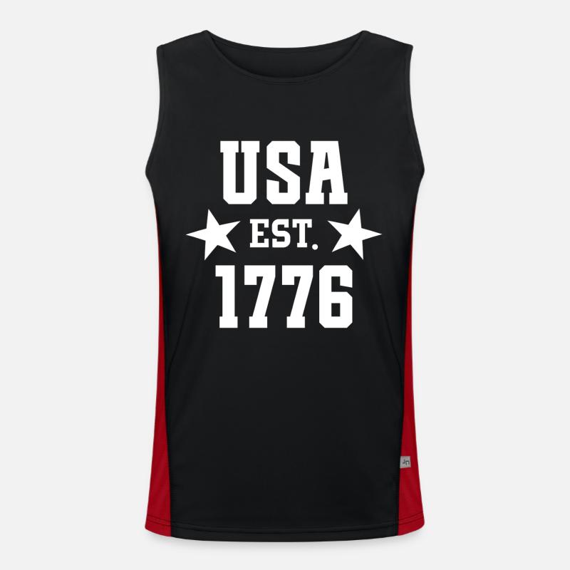 États-Unis Est 1776 Débardeur respirant contrasté Homme 