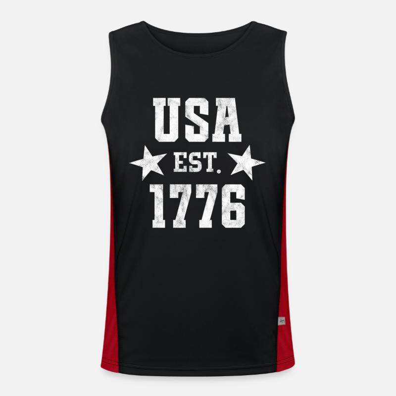 États-Unis Est 1776 Débardeur respirant contrasté Homme 