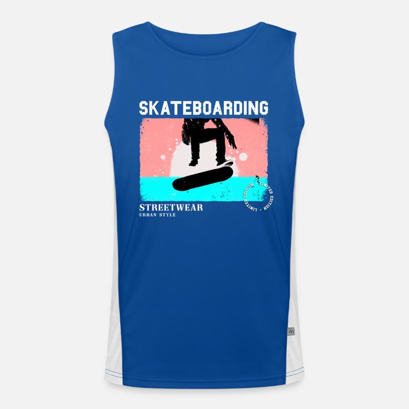 Skateboarding Skate Skater Skateboard Sk8 Vintage Funktionelles Kontrast-Tank Top für Männer 