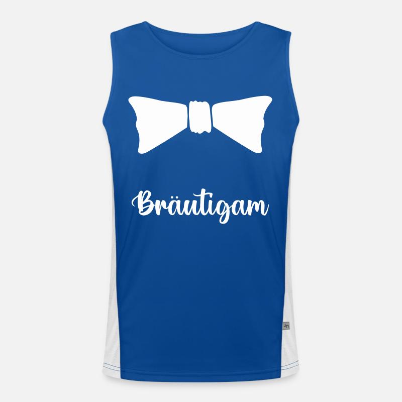 Fliege Bräutigam Funktionelles Kontrast-Tank Top für Männer 