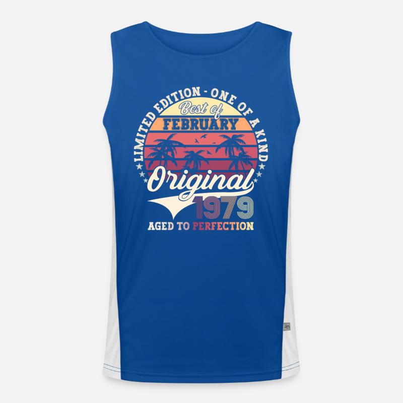 February born 1979 44th birthday gift man Men's Functional Contrast Tank Top 