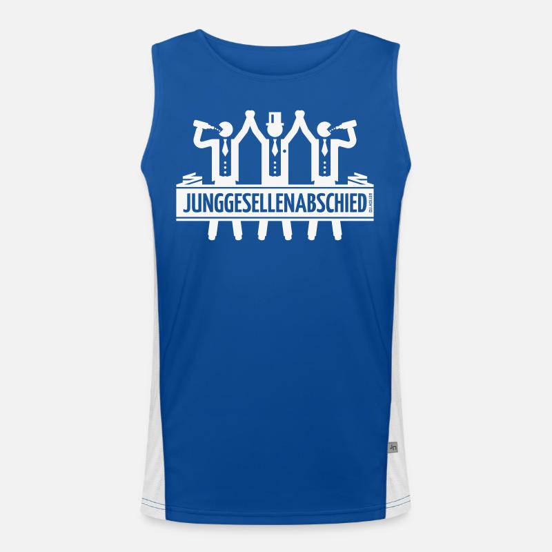 Junggesellenabschied (Trio Team Bräutigam / White) Funktionelles Kontrast-Tank Top für Männer 