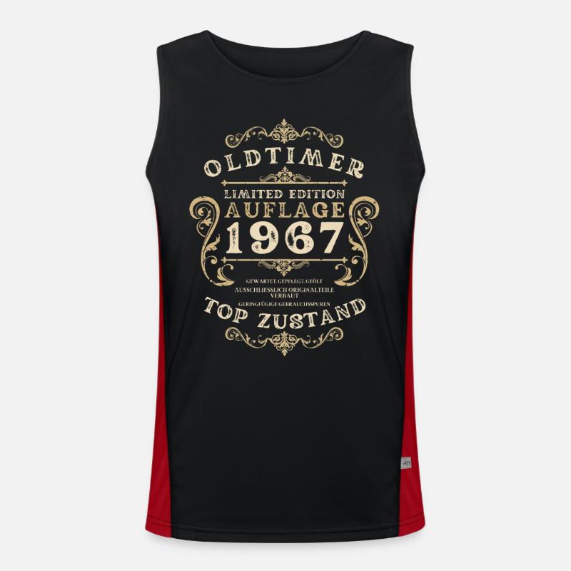 Oldtimer Limited Edition 1967 - 56. Geburtstag Funktionelles Kontrast-Tank Top für Männer 