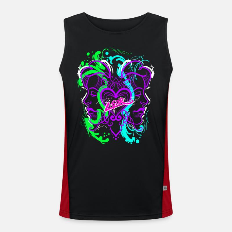 L.Gor Funktionelles Kontrast-Tank Top für Männer 