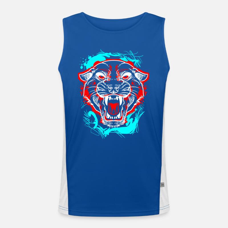 L.Gor Tiger Funktionelles Kontrast-Tank Top für Männer 