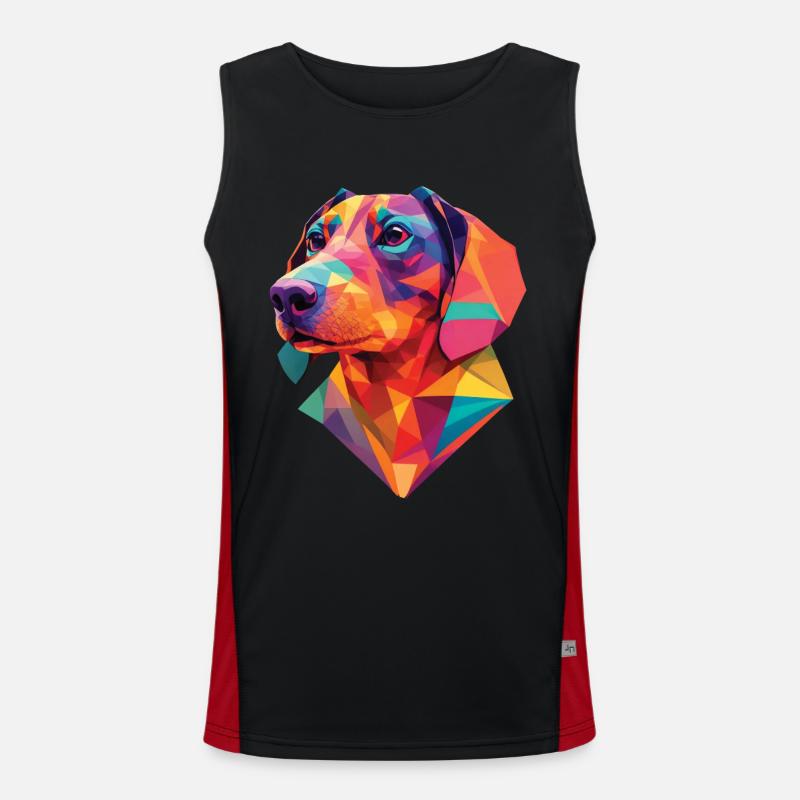 Teckel Chien Mignon Teckel Teckel Chiens Teckel Design Débardeur respirant contrasté Homme 