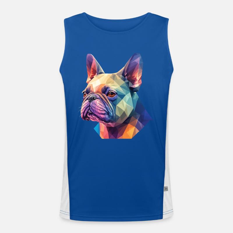 Conception de chiens de chien bouledogue français Débardeur respirant contrasté Homme 