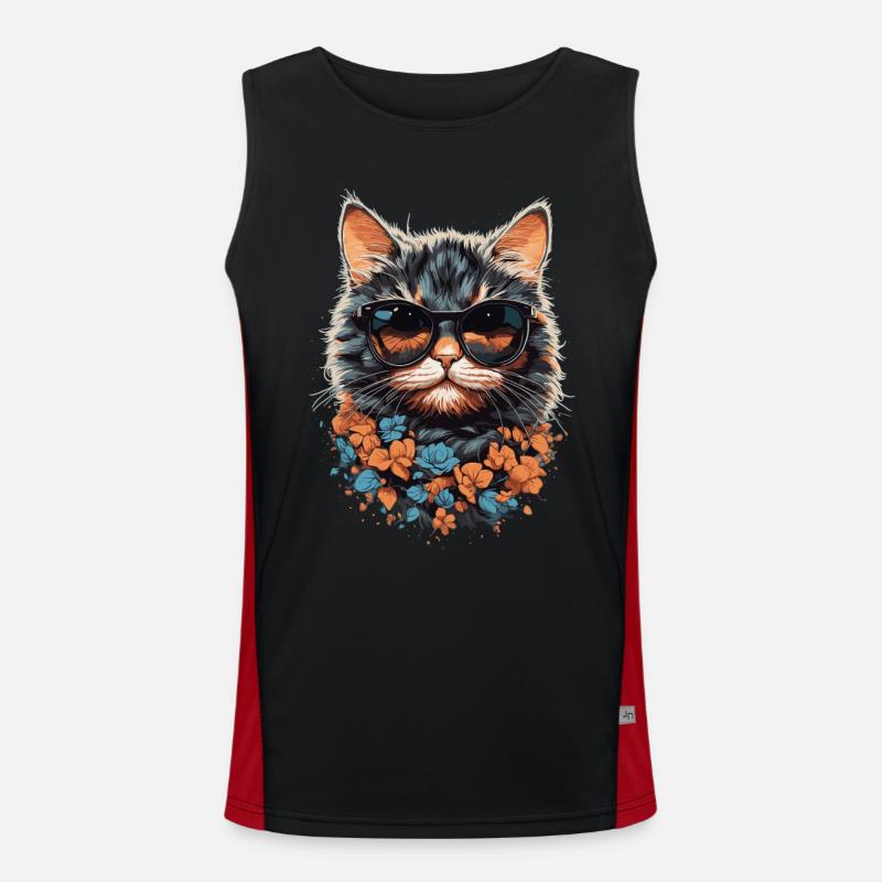 Cool cats maman design élégant avec chat Débardeur respirant contrasté Homme 