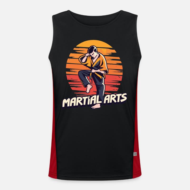 Martial Arts Action - Strength and Skill Men's Functional Contrast Tank Top 