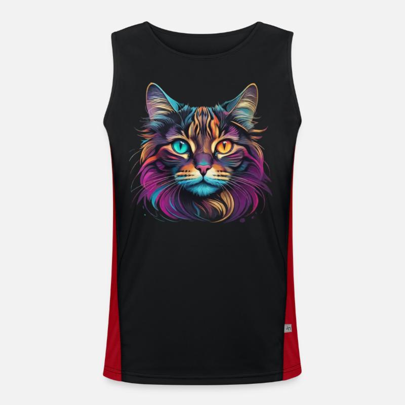 Tête de chat Débardeur respirant contrasté Homme 