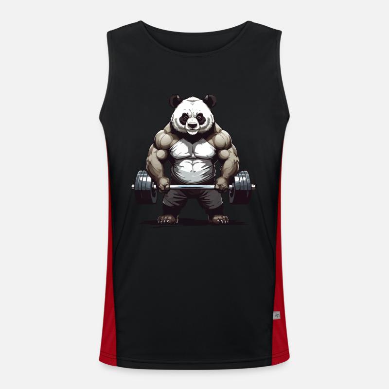 Conception de dynamophilie de musculation Panda Débardeur respirant contrasté Homme 