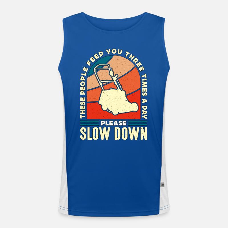 Mower These People Feed You Three Lawn Tractor Men's Functional Contrast Tank Top 