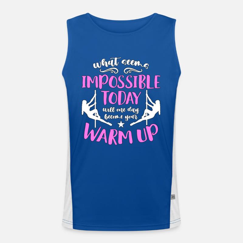 Pole Dancing What Seems Impossible Today Gymnastic Men's Functional Contrast Tank Top 