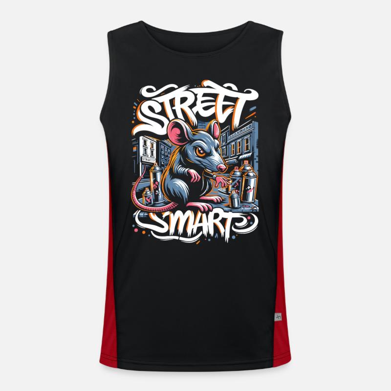 Ratte: Graffiti-Kunst Funktionelles Kontrast-Tank Top für Männer 