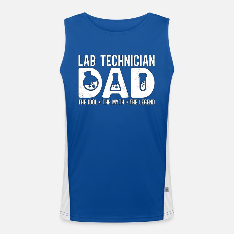 Lab Technician Dad The Idol Laboratory Scientist Funktionelles Kontrast-Tank Top für Männer 
