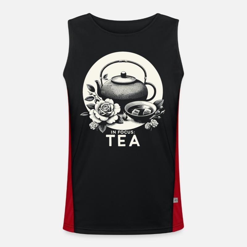 Moderne Teezeit: Asiatisch & Elegant Funktionelles Kontrast-Tank Top für Männer 